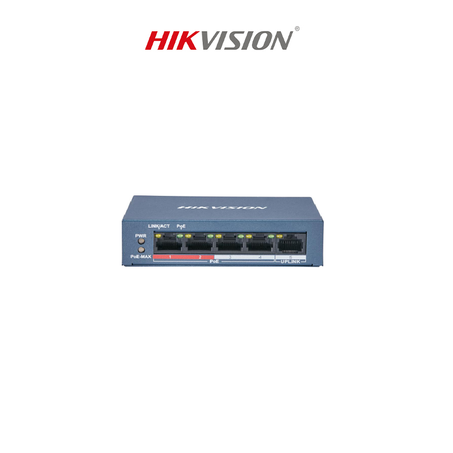 SWITCH 4 PORTS FAST ETHERNET 10/100 POE 12M (DS-3E0105P-E-M-B)