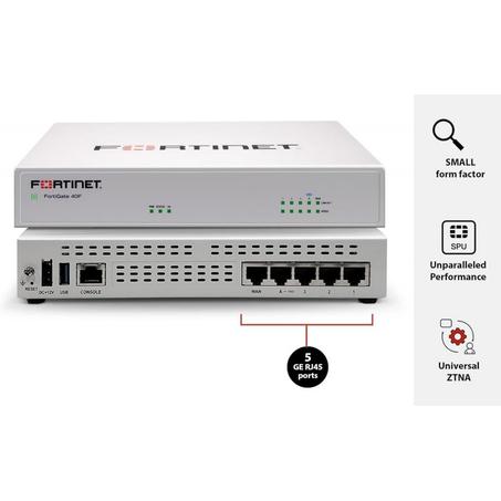 PARE-FEU FORTINET FORTIGATE 40F (FG-40F-BDL-950-12)