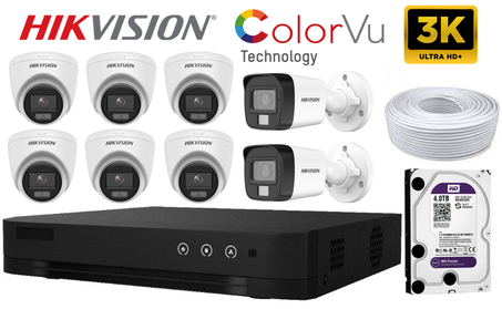 PACK PRO 8 CAMERAS 3K COLORVU AUDIO INTEGRE