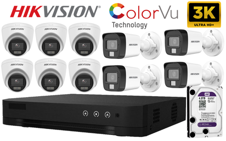 PACK PRO 10 CAMERAS 3K COLORVU AUDIO INTEGRE EXTENSIBLE A 16