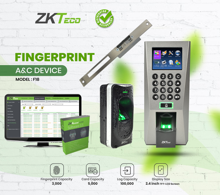 PACK CONTROLE D'ACCES BIOMERIQUE ENTREE/SORTIE AVEC LOGICIEL