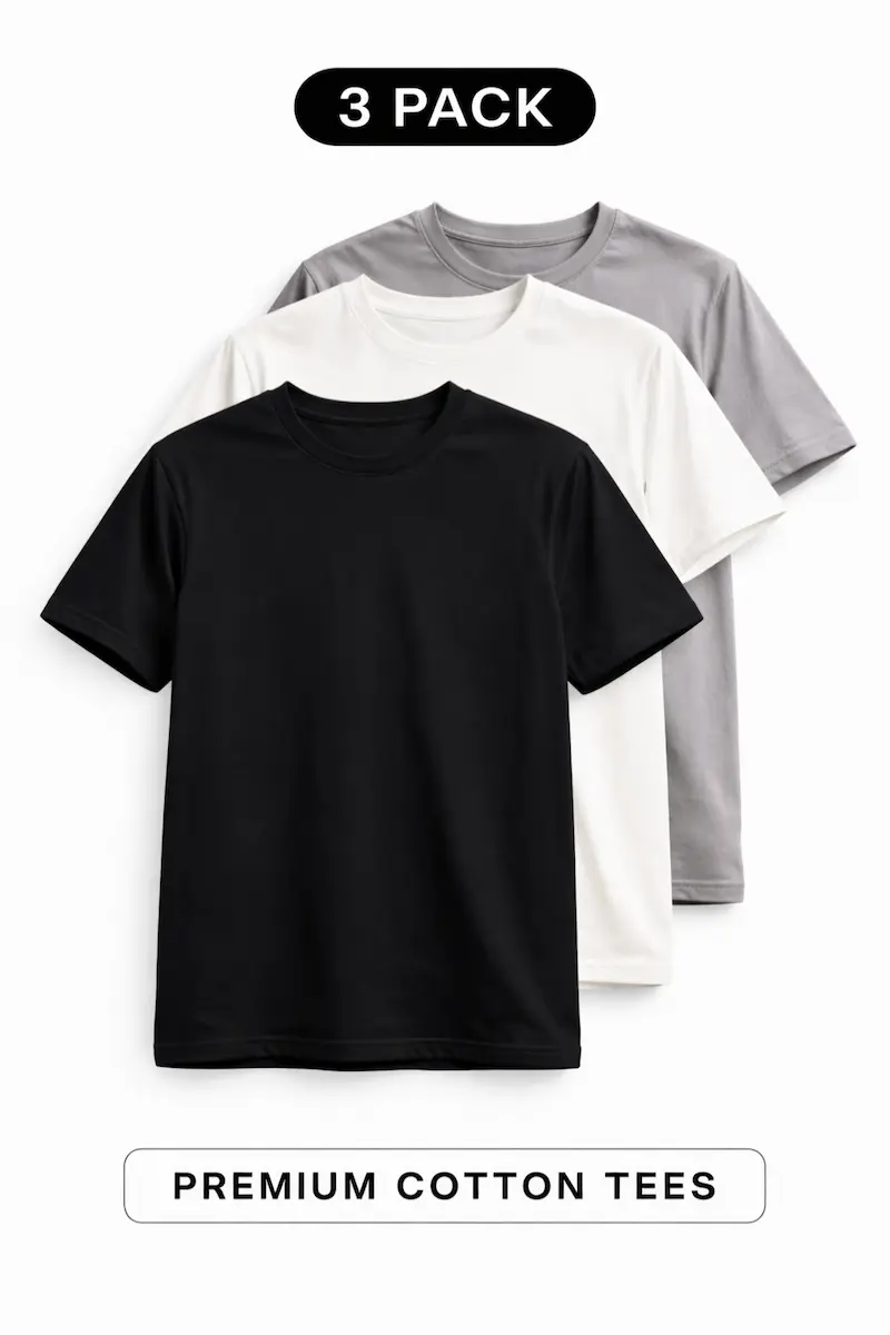 Pack 3 T-shirt Cotton