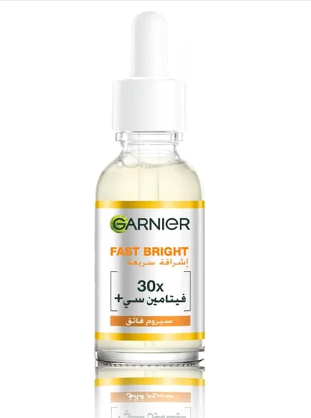 غارنييه سكين أكتيف سيروم فيتامين سي للوجه فائق للاشراقة السريعة ضد البقع ب X30 ونياسيناميد، لكل أنواع البشرة، 30 ملليلتر، للأنثى