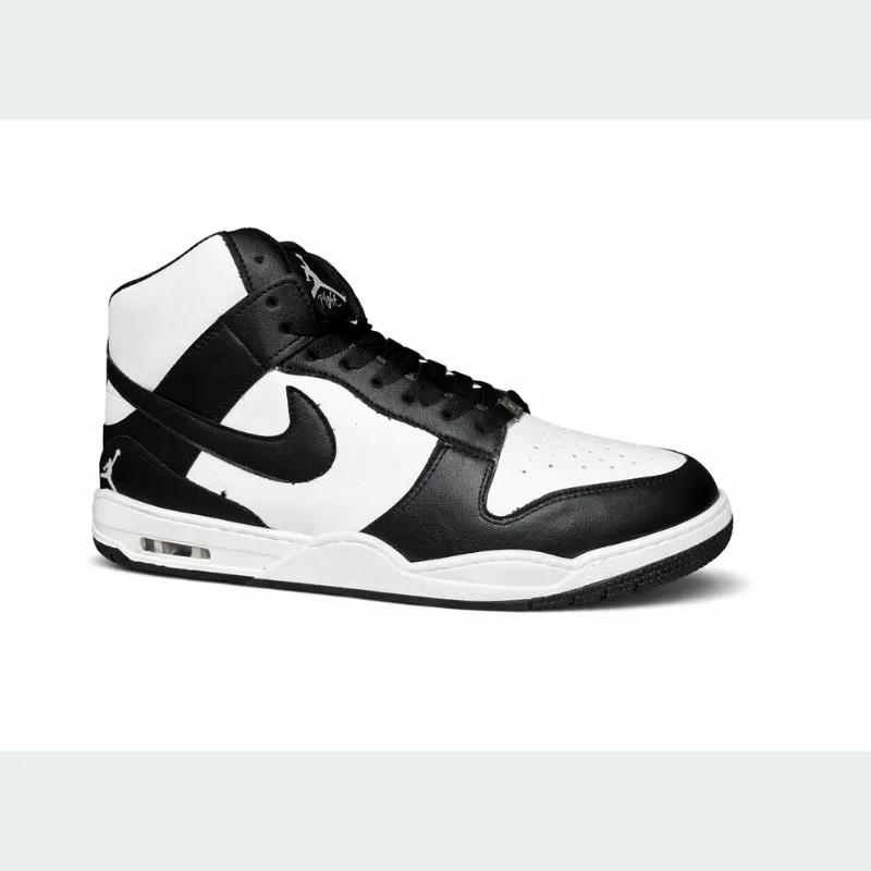 👟 Sneaker High-Top Noir & Blanc – Style Urbain Premium