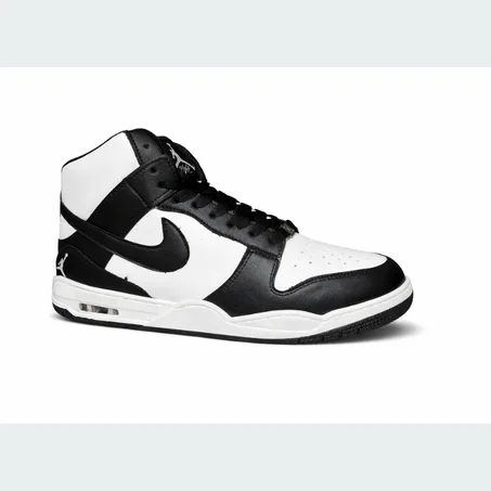 👟 Sneaker High-Top Noir & Blanc – Style Urbain Premium