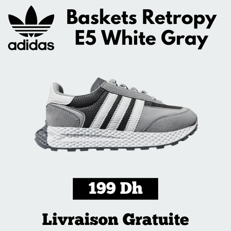 🔥Adidas Baskets Retropy E5 GRAY WHITE🔥