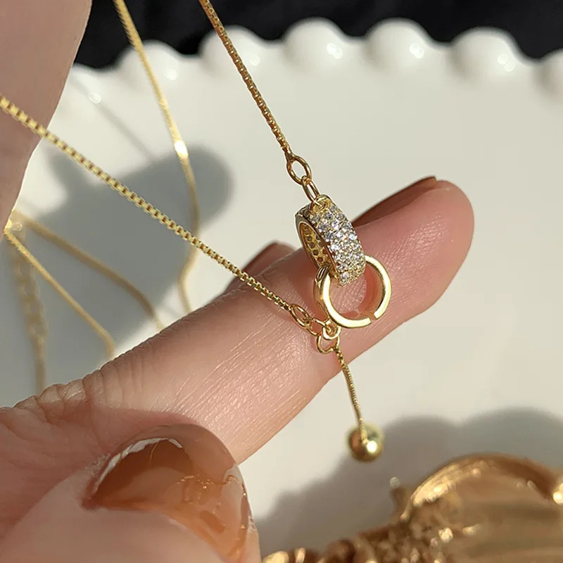 Double Ring Necklace