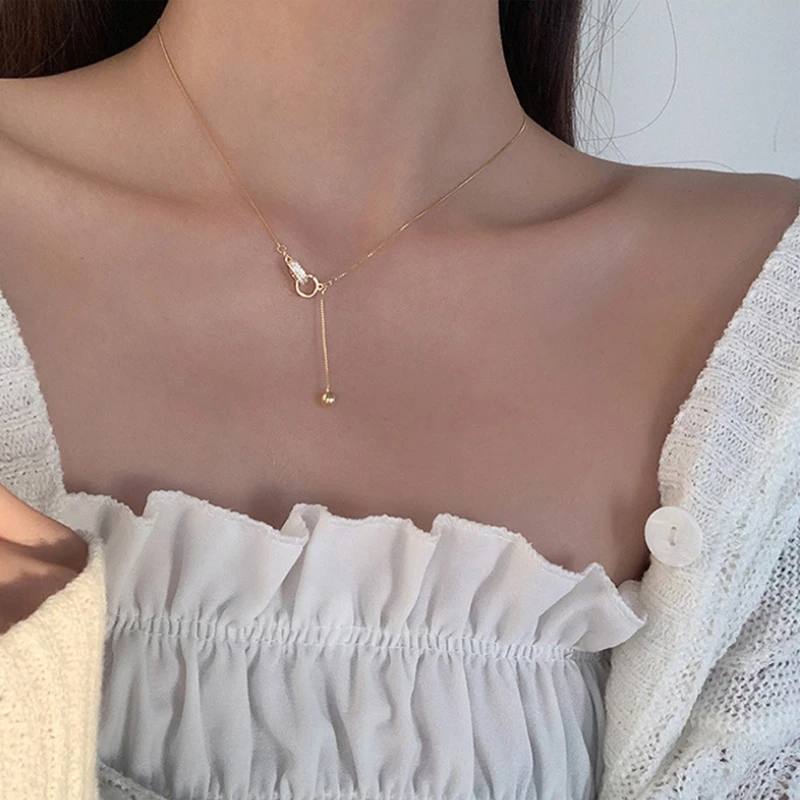 Double Ring Necklace