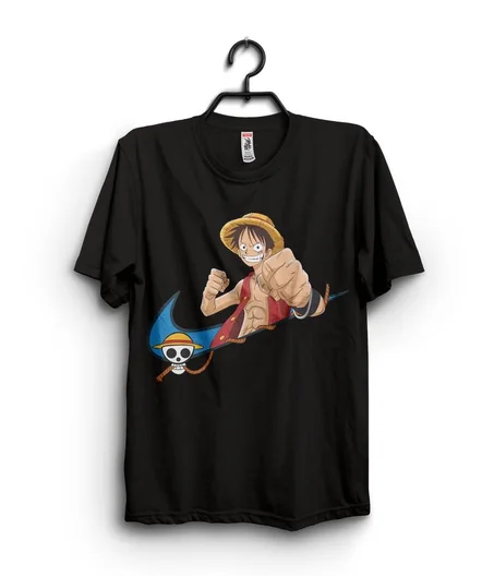 Tshirt Luffy - One Piece - Black Teeshort For Men