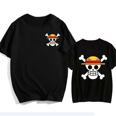 Tshirt Luffy - One Piece - Black Teeshort For Men