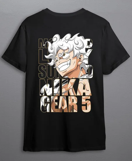 Tshirt Luffy - One Piece - Black Teeshort For Men