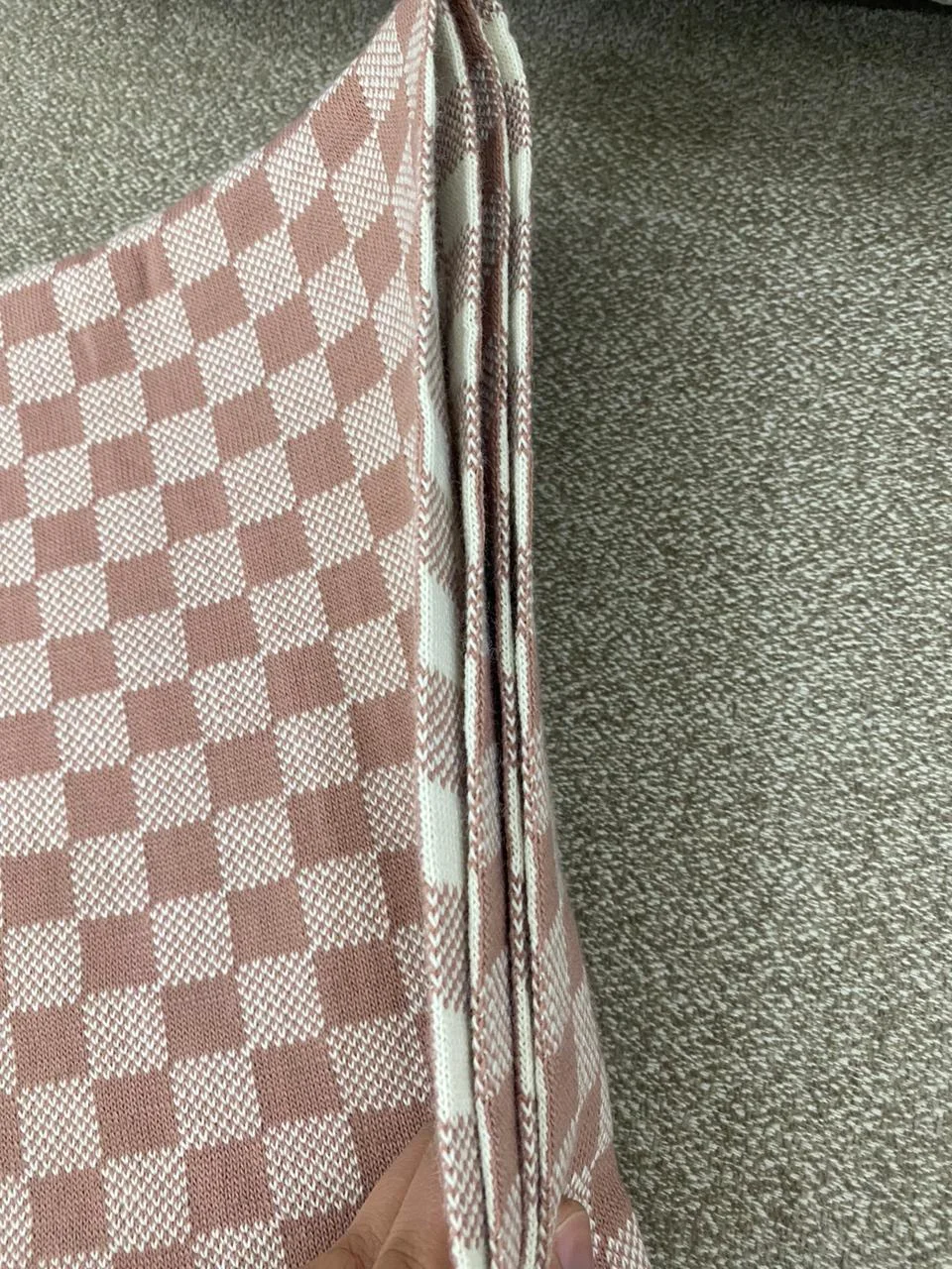 Ensemble Echarpe + Bonnet LV Marron Rosé UNISEXE
