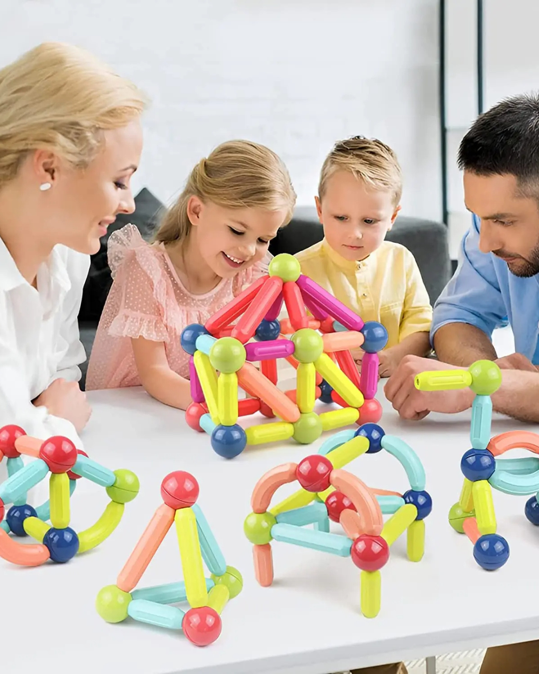 لعبة مجموعة مكعبات🧸 بناء مغناطيسية للأطفال 👶