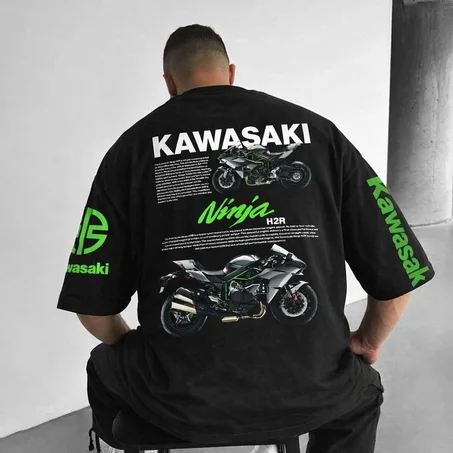 تيشورت Kawasaki Ninja H2R Oversize – قطن Premium | لعشاق الدراجات النارية