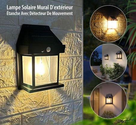 Lampe Led À Plaque Rechargeable En Énergie Solaire Étanche Avec Détecteur De Mouvement.