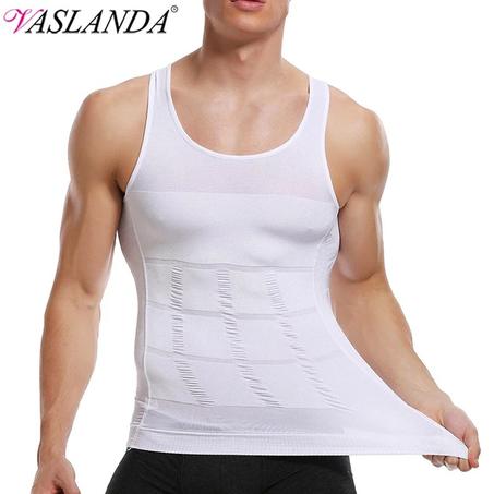Chemise de Posture élastique pour hommes, moulante, slim, ventre, taille, entraîneur, ventre, débardeur, gilet de gymnastique amincissant