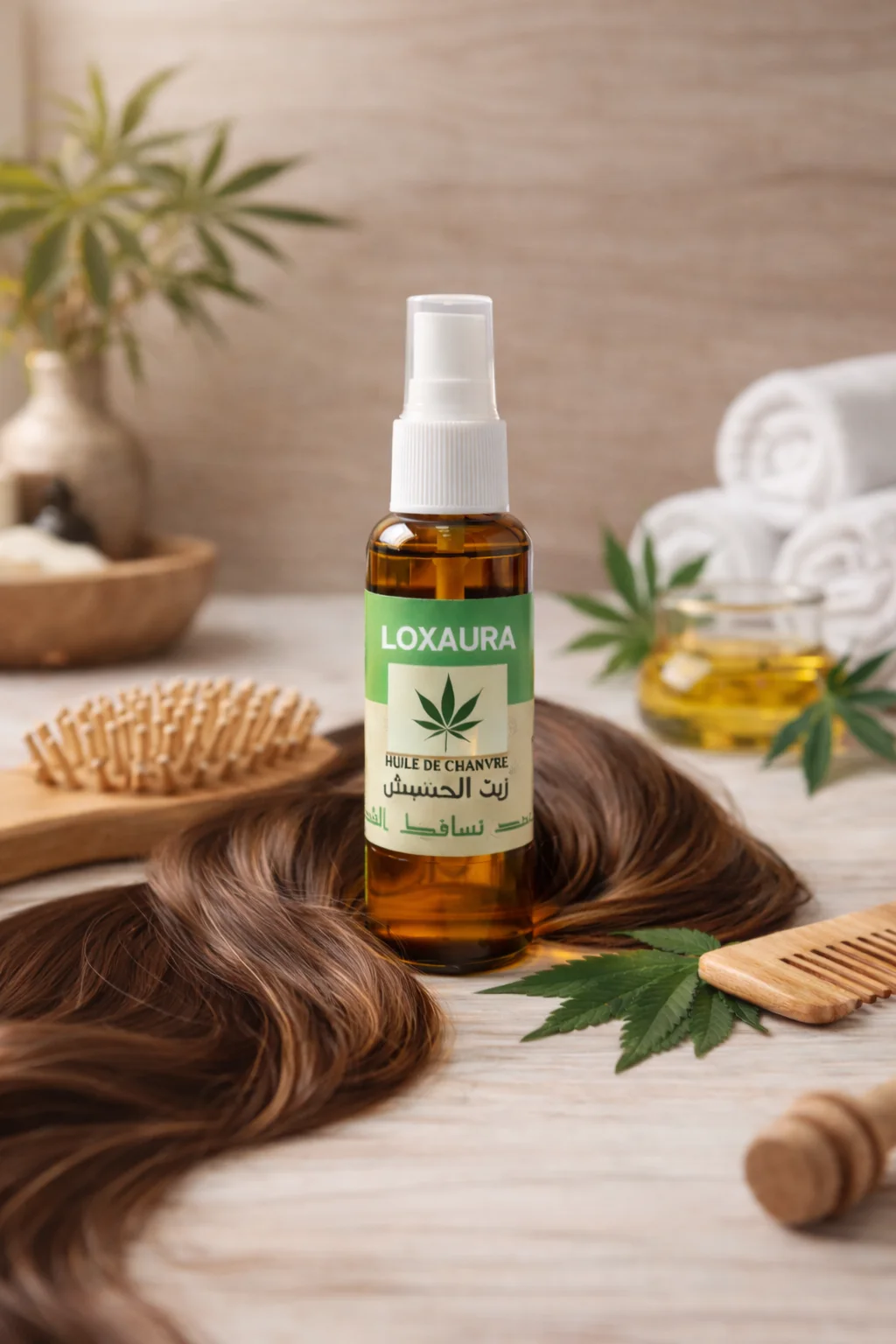 زيت القنب النباتي المغذي لفروة الرأس