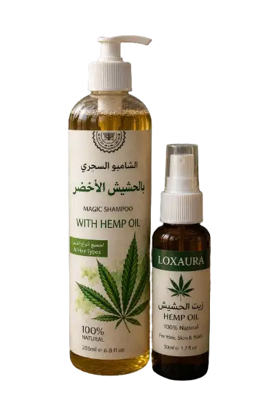 شامبو القنب النباتي + زيت القنب المغذي