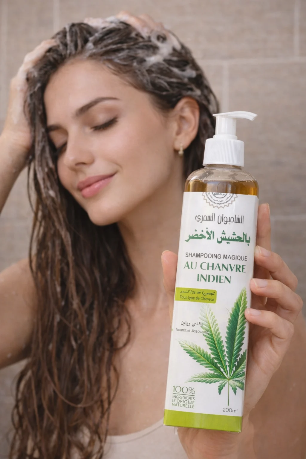 شامبو القنب النباتي لتجديد فروة الرأس