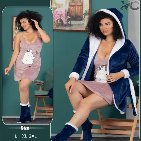 شوميز للنوم 3 بياس بطرزات عالية الجودة فقط لعشاق الإثارة