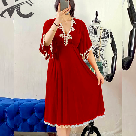 فستان تركي فيسكون موديل دانتيل