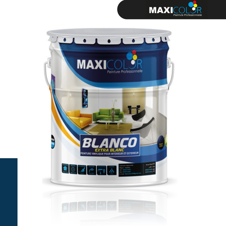 Blanco Peinture vinylique Mat pour les travaux intérieurs et extérieur