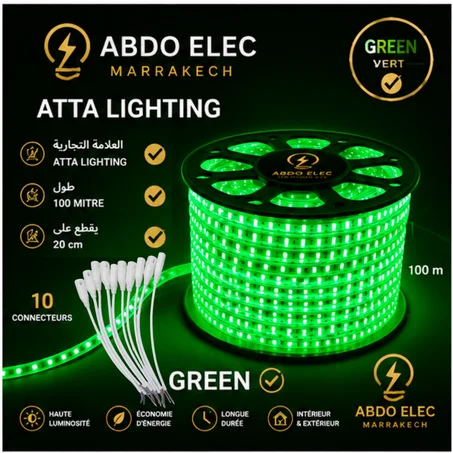 led stripe lighting green -vert