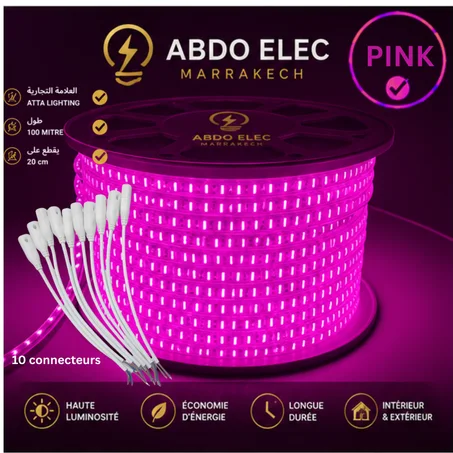 led stripe lighting  pink-rose