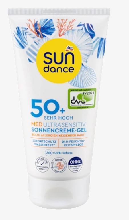 جل واقي من الشمس، متوسط ​​الحساسية، عامل حماية من الشمس 50+، 150 مل