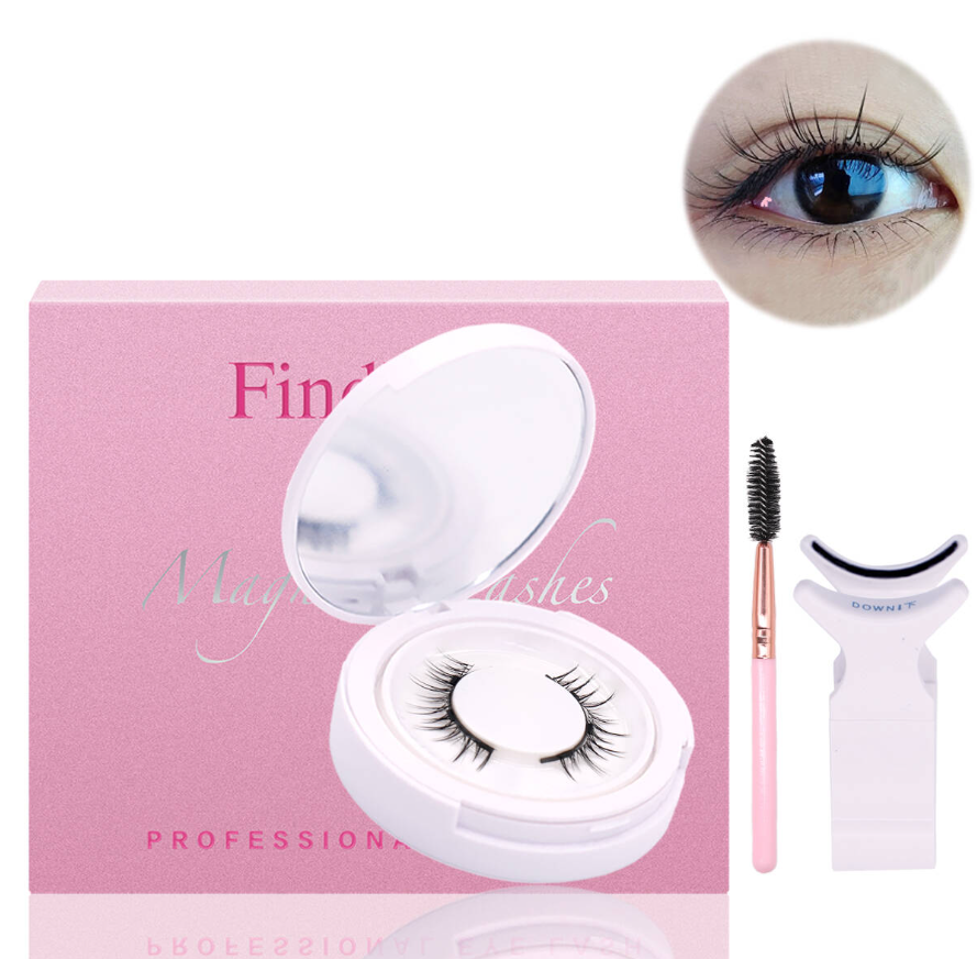 رموش مغناطيسية مع مشبك وفرشاة