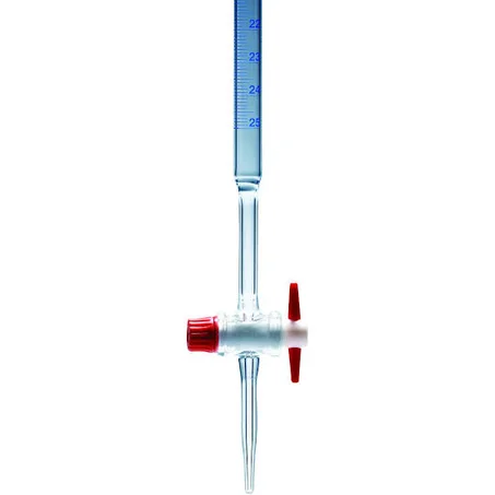 Burettes classe B robinet droit en PTFE