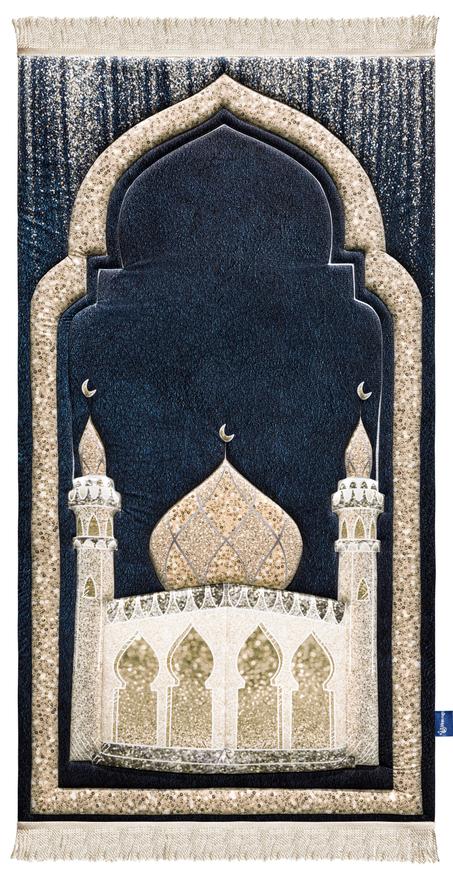 Blue Shimmer Premium Prayer Mat