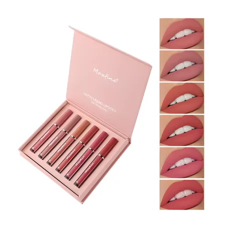 Set di lucidalabbra opaco di 6 colori - rossetti impermeabili