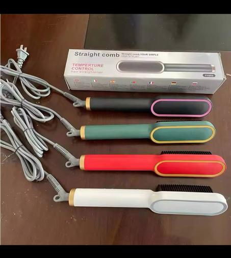Hair straightening brush