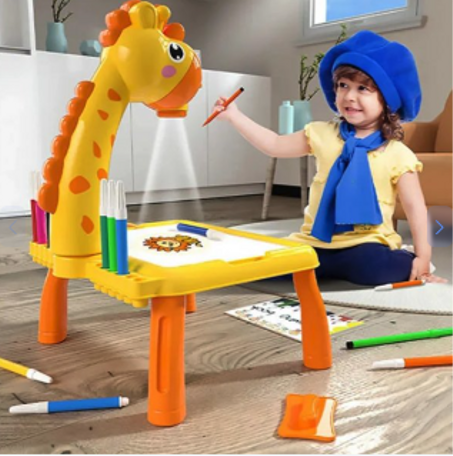 طاولة رسم فنية بجهاز عرض ضوئي للاطفال
