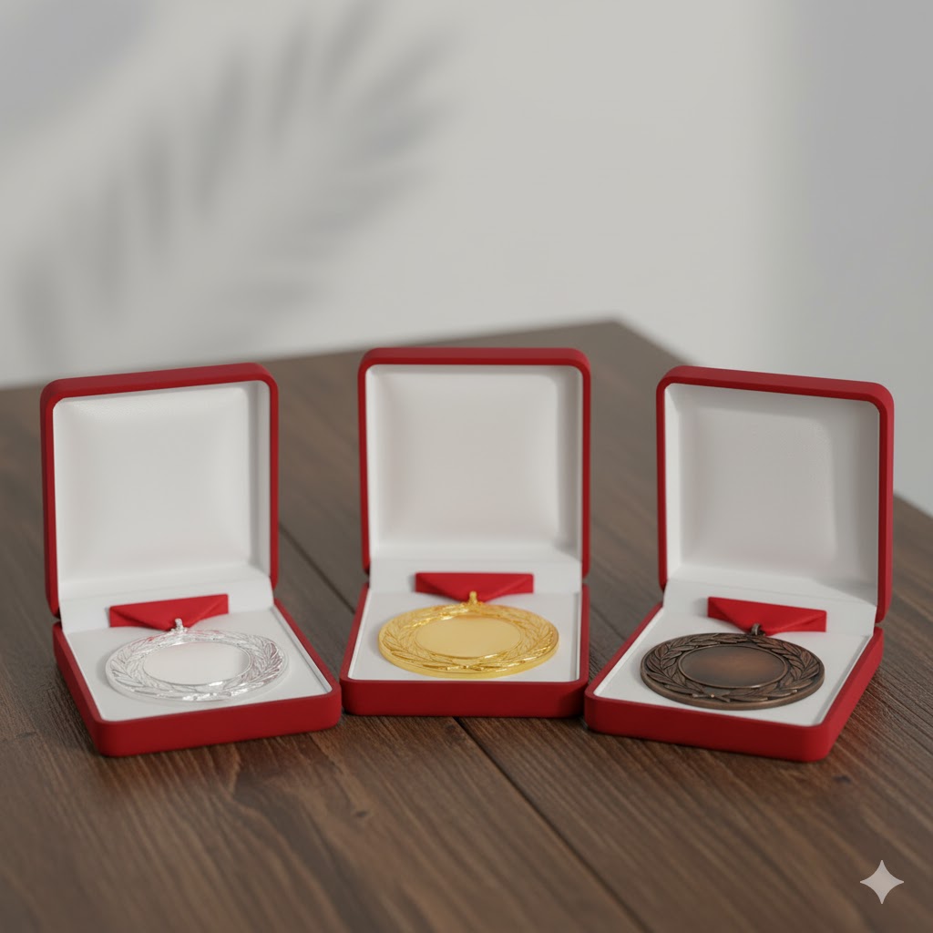 Médaille métalliques briantes PF-760