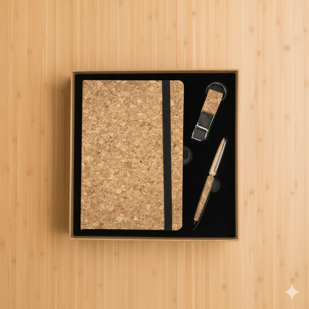 Coffret 3 pièces : Blocnote + Stylo + porte clés  SET5723