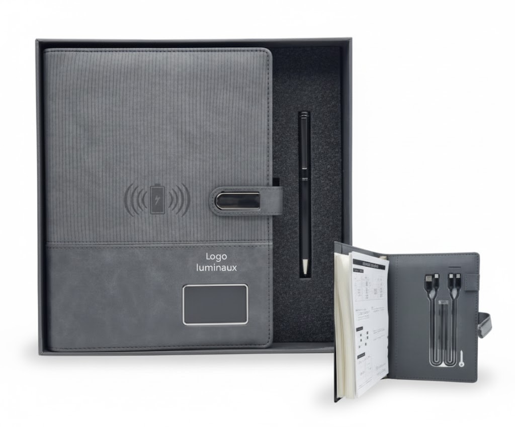 Coffret blocnote powerbank avec clé usb  SK2408