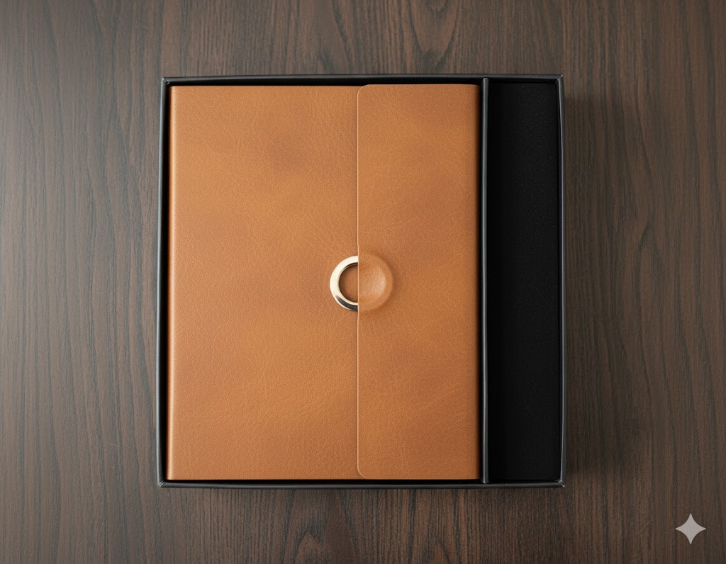 Coffret 2 pièce en similicuir  à fermeture annau  IMG-1421