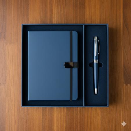 Coffret blocnote strie + stylo N001