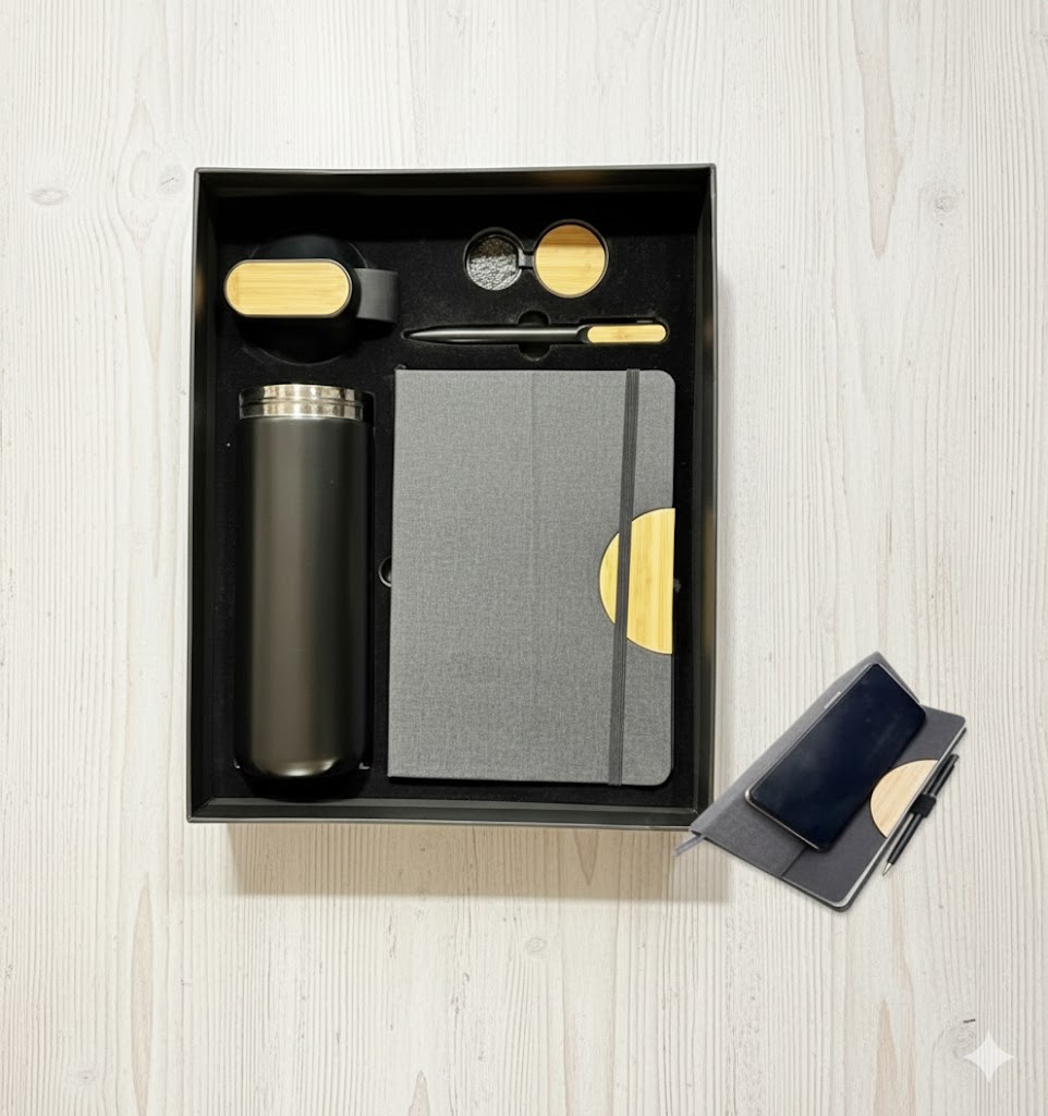 COFFRET ECO NOTEBOOK A5 + MUG ISO +  STYLO+PORT CLE SK24001