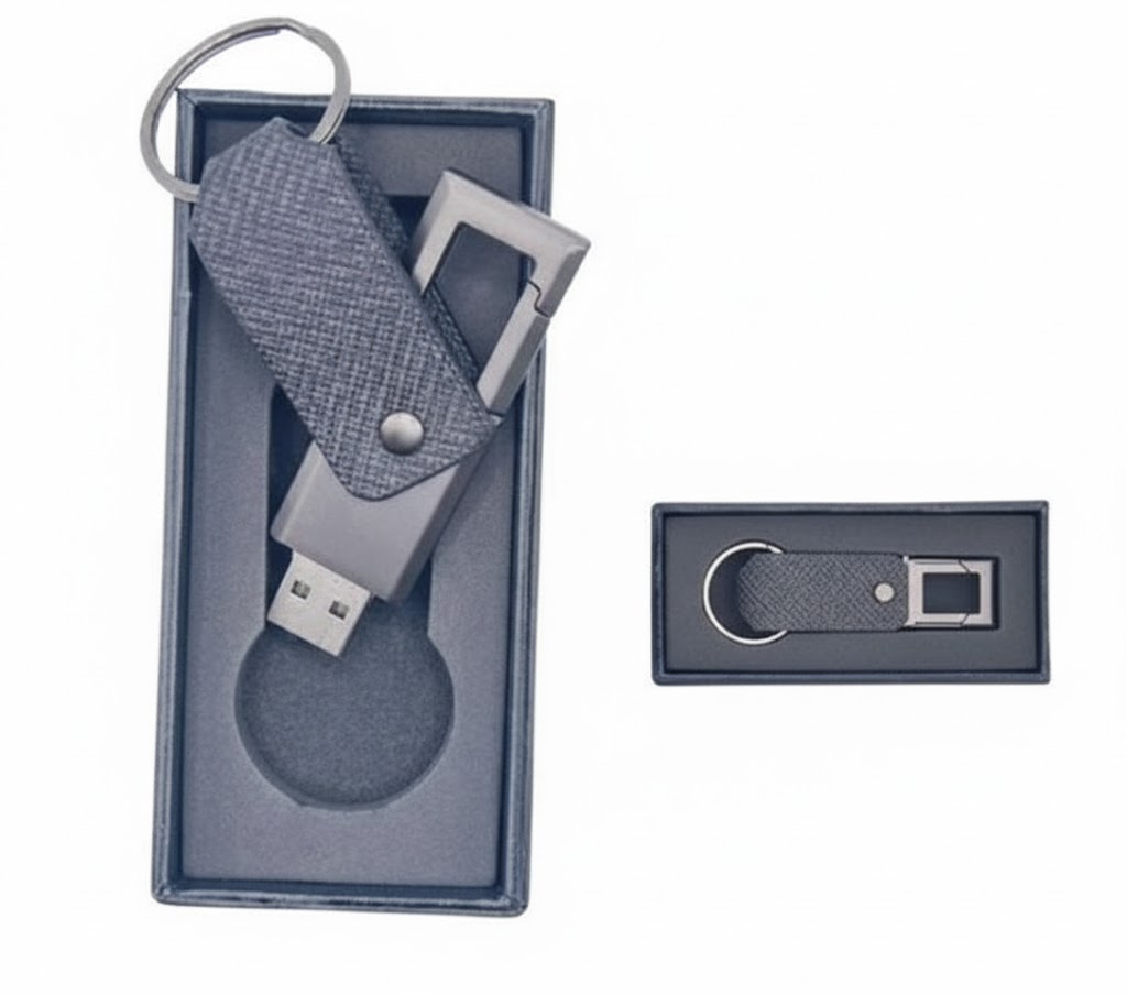 Clé USB ronde en bois avec logo en LED   PF-514