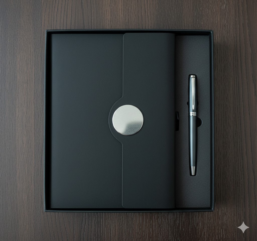 Notebook spiral en coffret + Stylo REF5