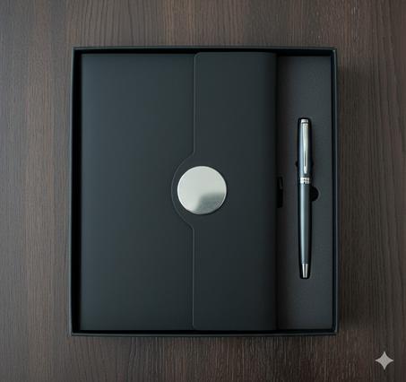 Notebook spiral en coffret + Stylo REF5