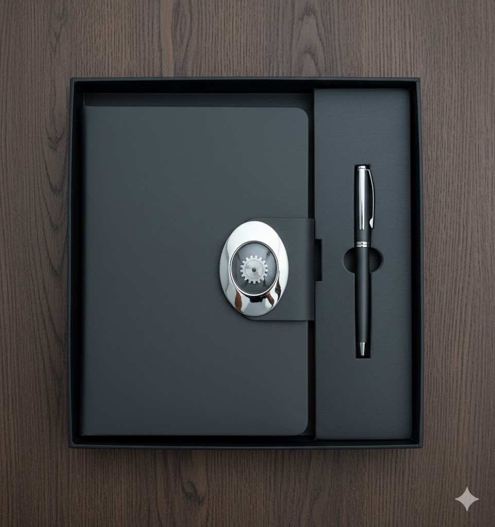 Notebook spiral en coffret + Stylo REF 2