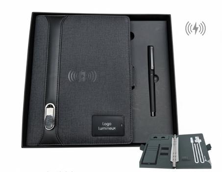 Coffret blocnote powerbank avec clé usb SK24088