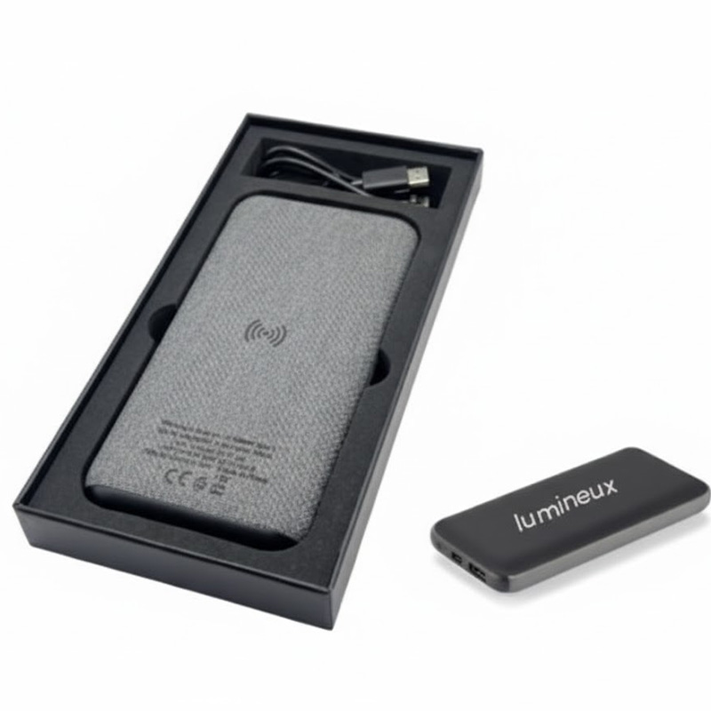 Power bank en liège logo lumineux  PF-207
