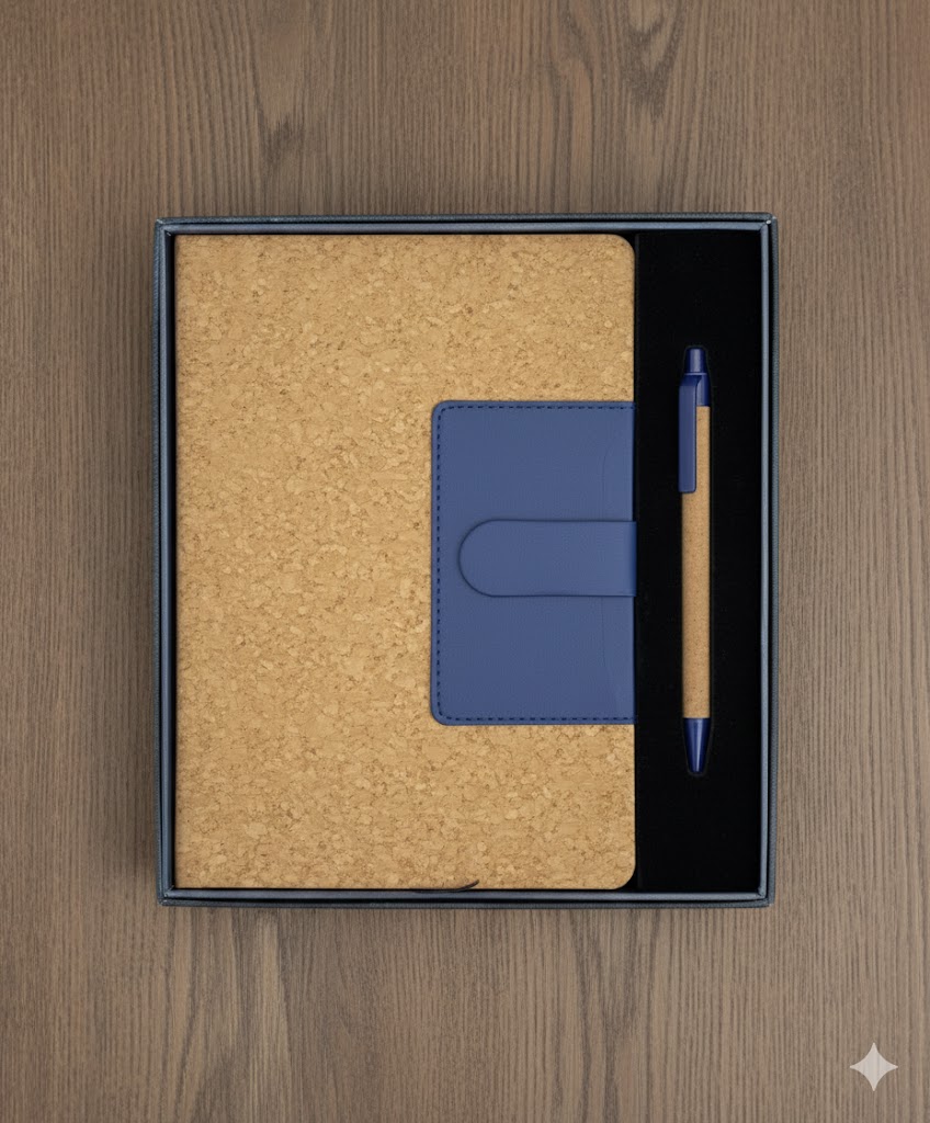 Coffret: Notebook + stylo écologiques en Liège M5905BOX