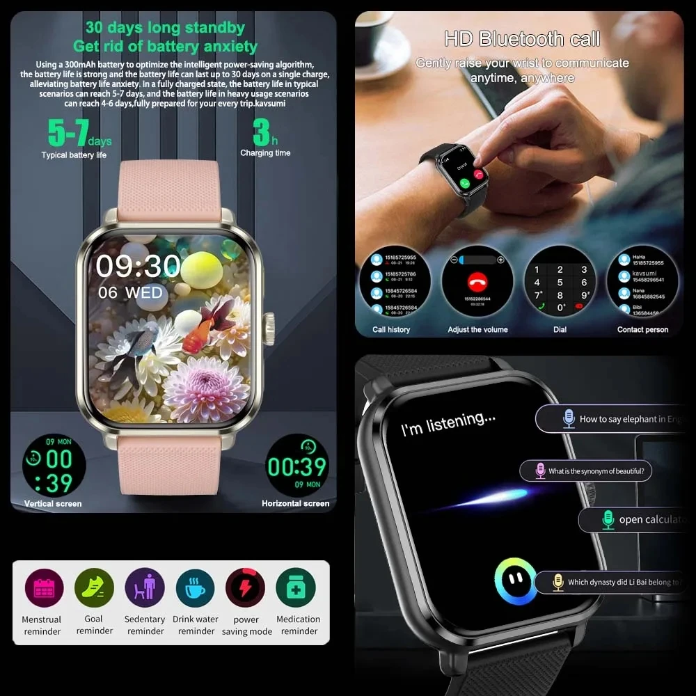 Huawei - Men's and Women's Xiaomi AMOLED Smart Watch