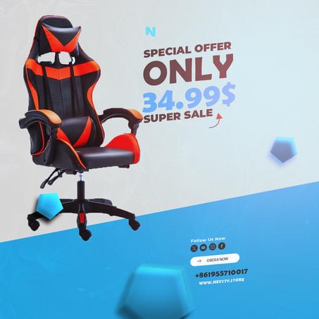 Gaming chair, e-sports chair, racing chair, reclining, height-adjustable, swivel chair, ergonomic office chair, gaming.
